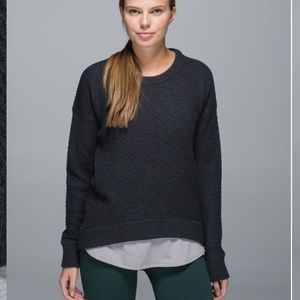 lululemon athletica Black Crew Neck Sweater